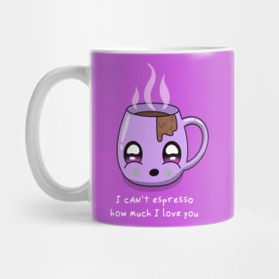 Can't espresso how much I love you valentine's day purple Mug